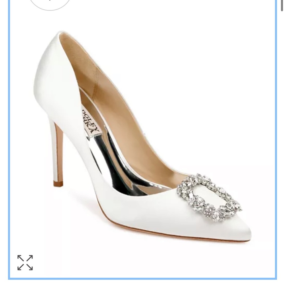Badgley Mishka Cher Crystal Buckle Pumps